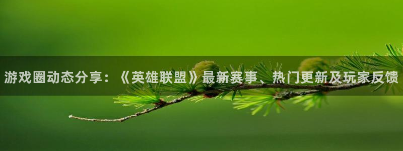 高德胡判官333oo：游戏圈动态分享：《英雄联盟》最新赛事、